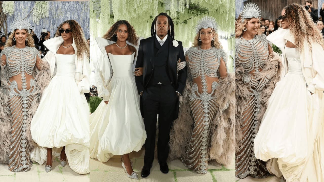 Blue Ivy faz história por ser a primeira menor a pisar o tapete do Met Gala e marca o retorno de Beyoncé