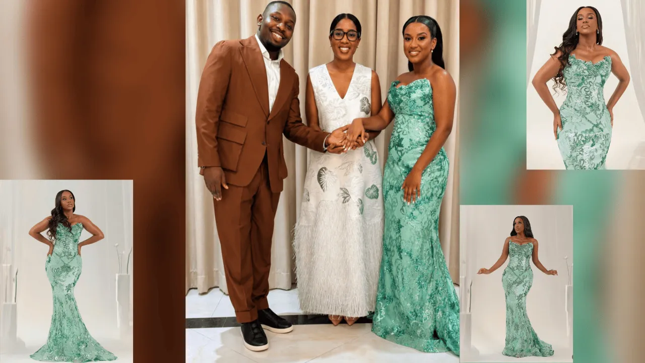 Elegância em Verde: O vestido de noivado que destacou a assinatura de Soraya da Piedade