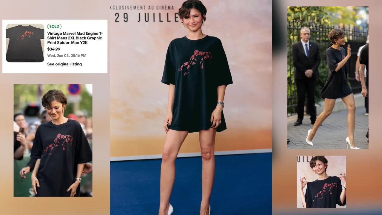 Zendaya conquista Paris com uma t-shirt vintage de apenas 35 dólares