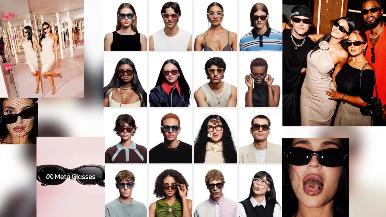 Kylie Jenner e Mark Zuckerberg unem moda e tecnologia com os novos óculos inteligentes da Meta