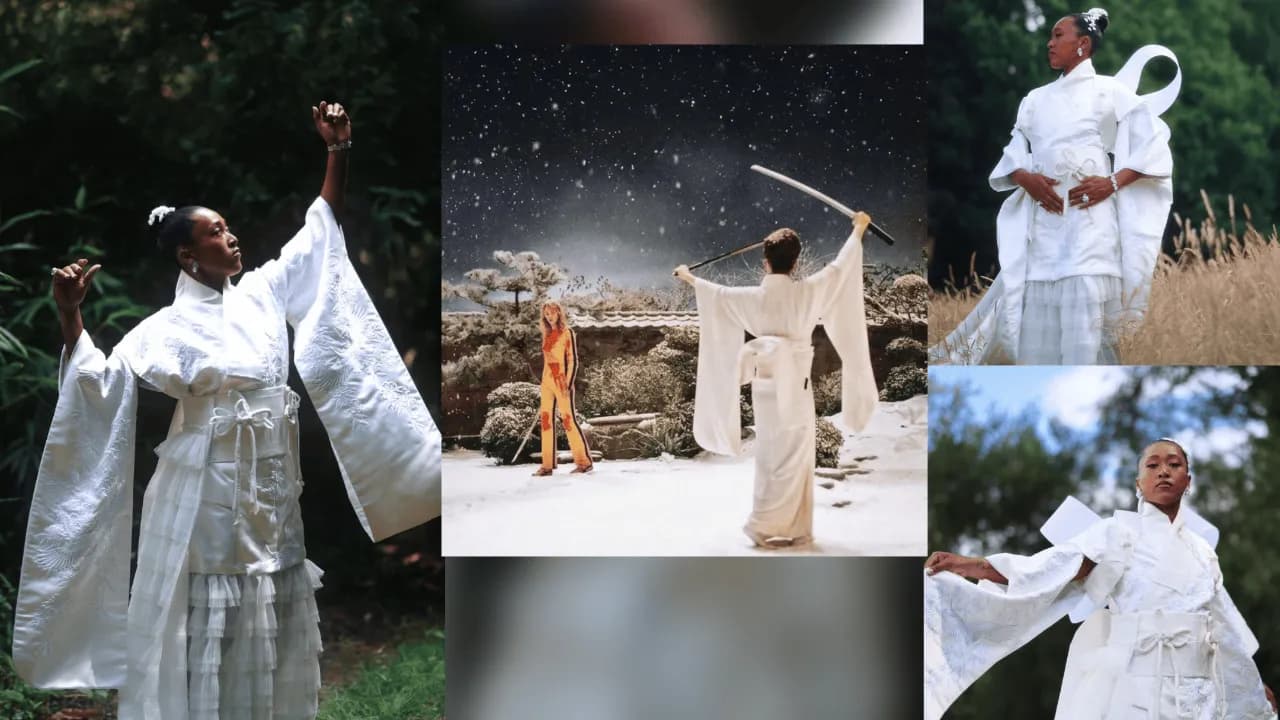 Naomi Osaka transforma Wimbledon numa passerela com kimono inspirado em Kill Bill e na tradição japonesa