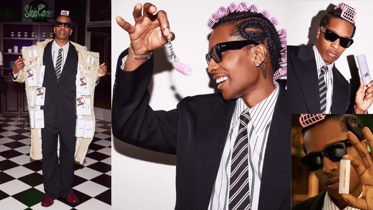 A$AP Rocky leva o humor para a beleza e protagoniza nova campanha da Fenty Skin