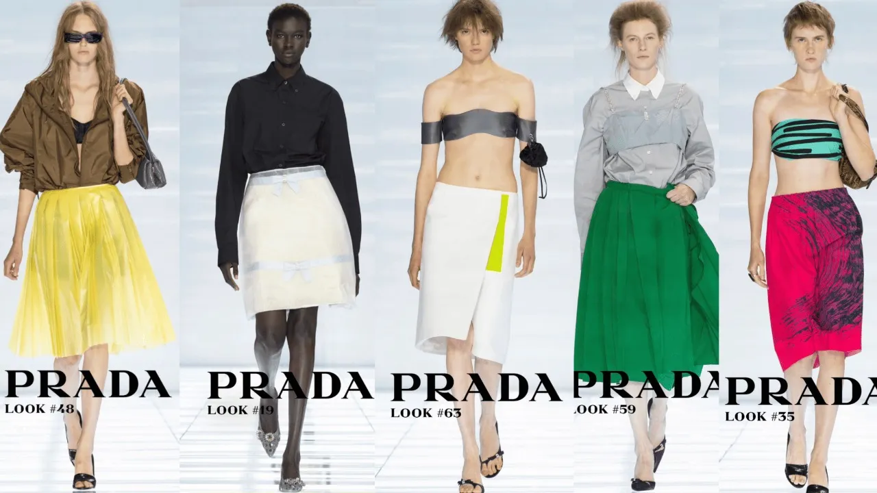 Prada transforma a saia na protagonista absoluta da Primavera Verão 2027