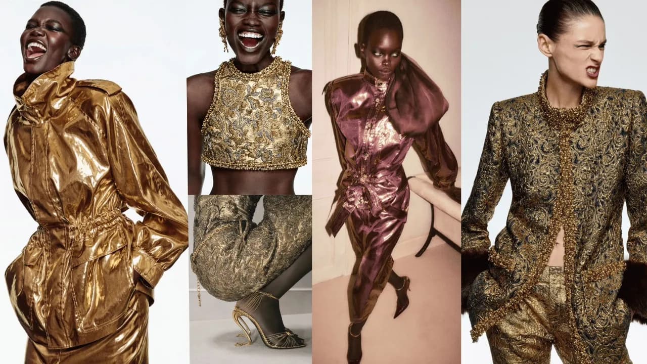 Saint Laurent transforma a Primavera Verão 2027 numa celebração de ouro, poder e sensualidade