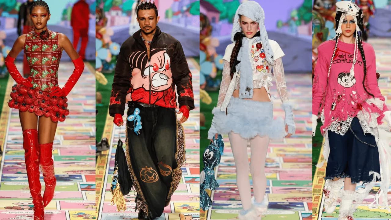 DÁRIO MITTMANN LEVA A TURMA DA MÓNICA À PASSERELLE NUM DESFILE CHEIO DE IRREVERÊNCIA